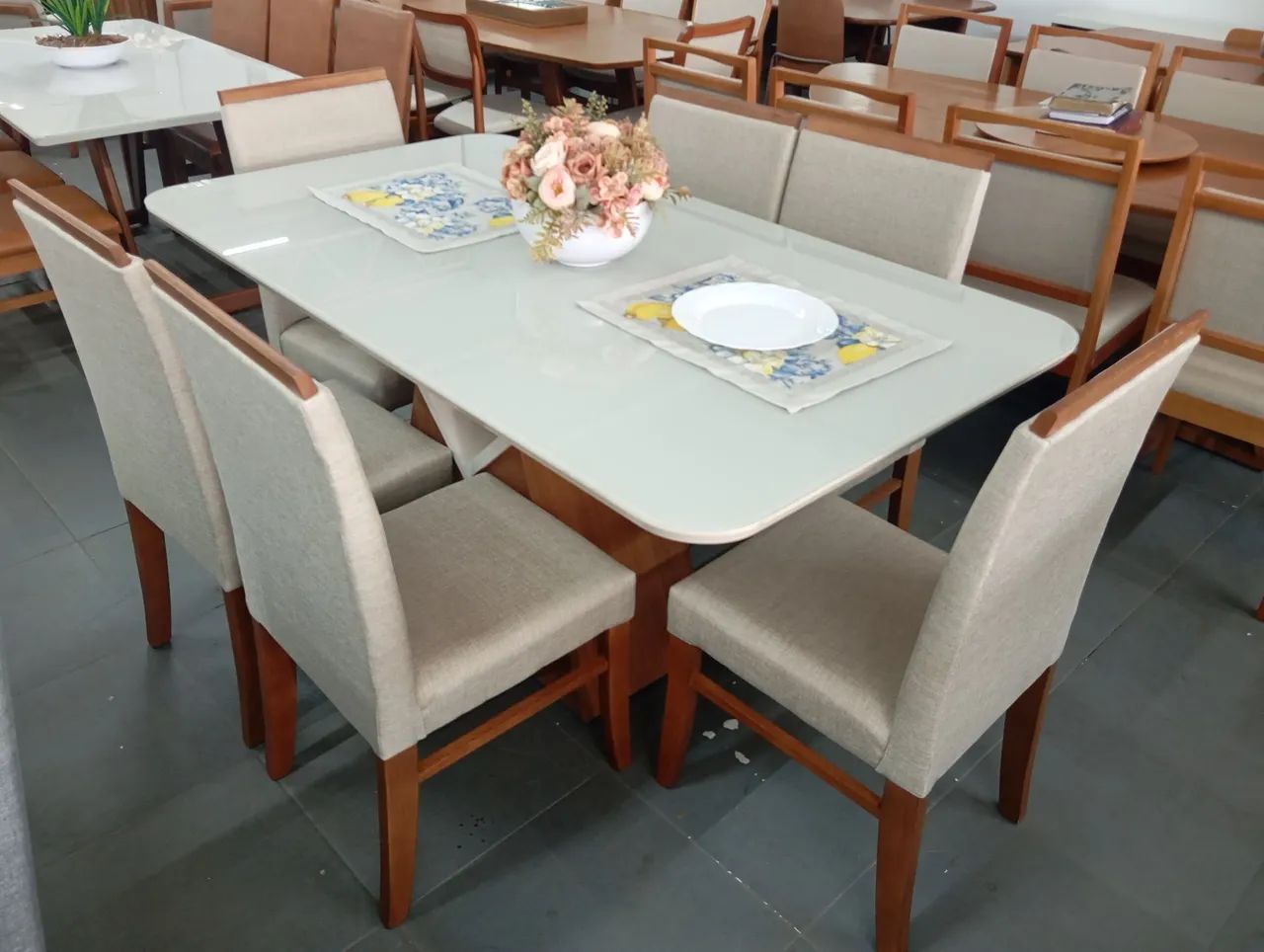 Conjunto de mesa de madeira a pronta entrega nova  - Foto 2