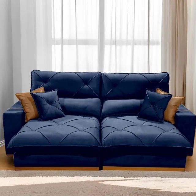 Sofá Retrátil e Reclinável Aquiles 2,30 m   Entrega Rápida! Produto Novo!  - Foto 3