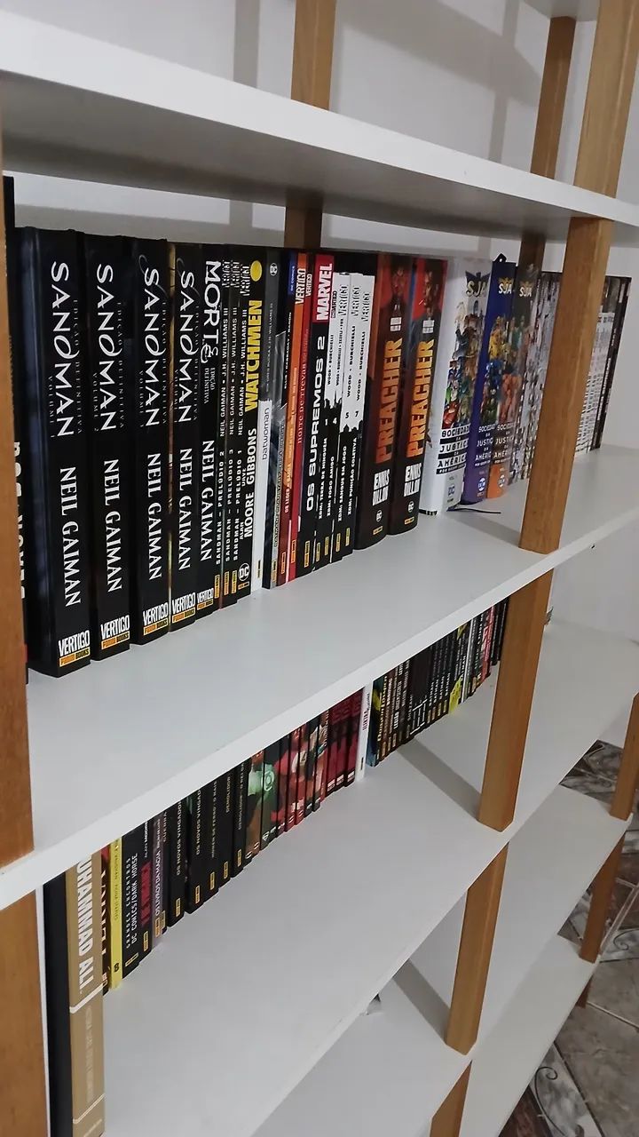 Evolukit Bookshelf 140x38x212 White - by Pipoca e Nanquim Comics and Manga