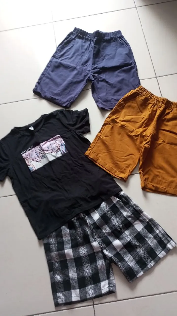 Kit de roupas infantil - Shorts e camiseta
