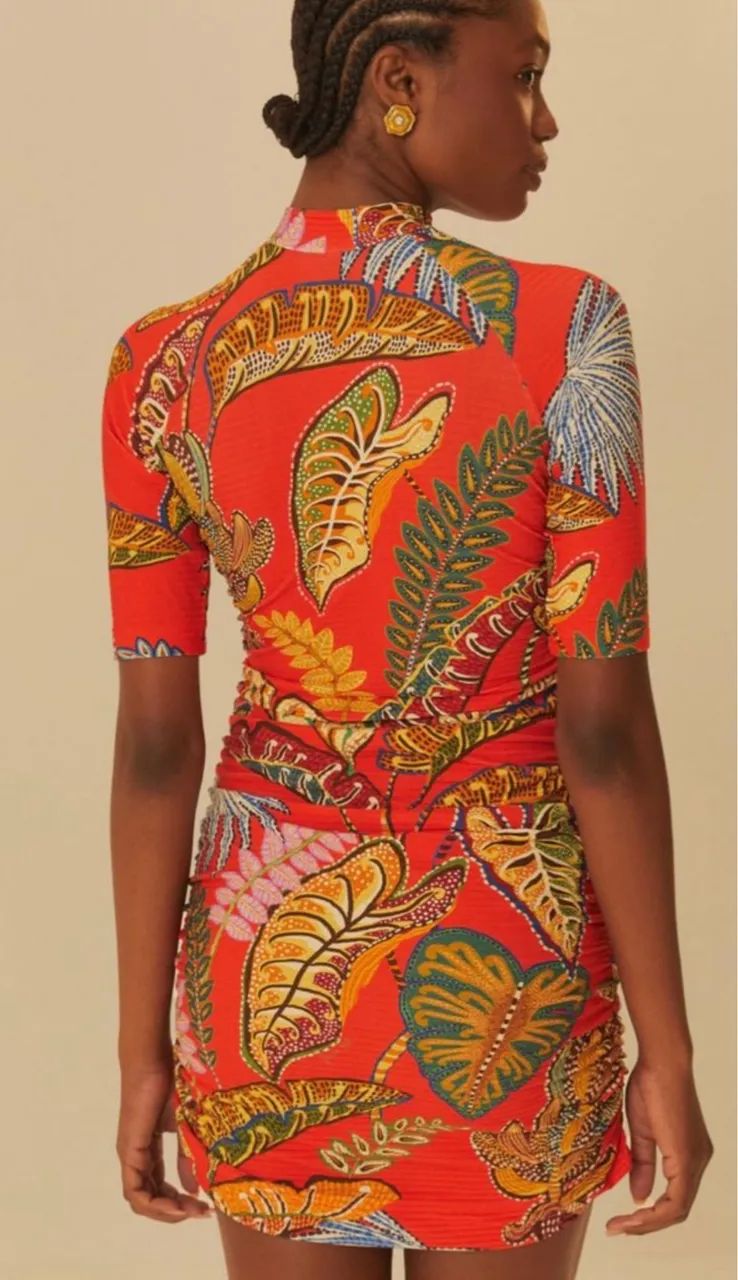Vestido Curto Farm Folhagem - Foto 2