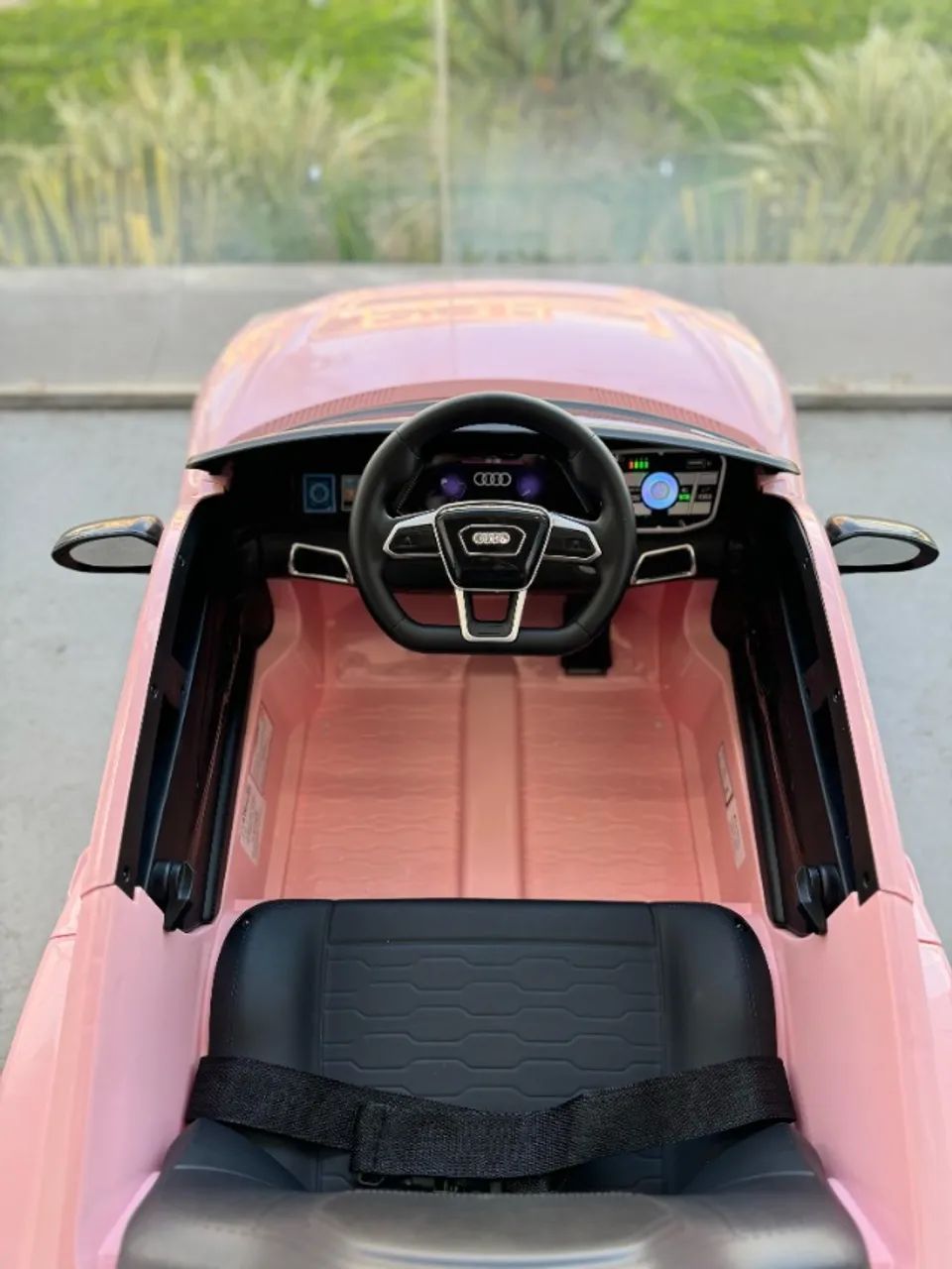 Carrinho Elétrico Infantil 12v Audi Cor Rosa - Foto 5