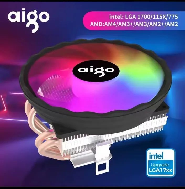 Air Cooler para Processador Aigo RGB 120mm - Foto 4