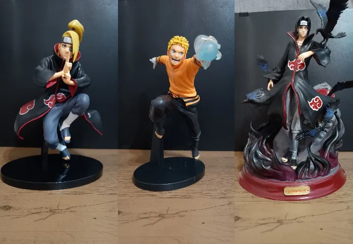 Action Figure Itachi , Deidara e Naruto - Estatuas