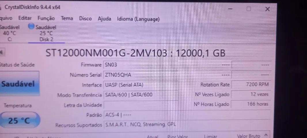 HD 12TB Seagate Praticamente Novo Pouco Uso - Foto 3