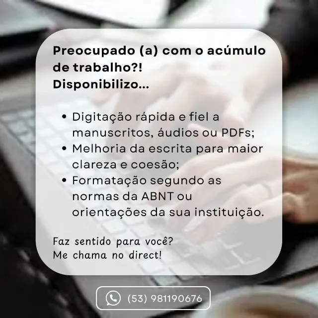 Serviço de digitação e reescrita