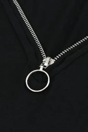 Blusa manga comprida preta com detalhes em sequin NOVA - Foto 5