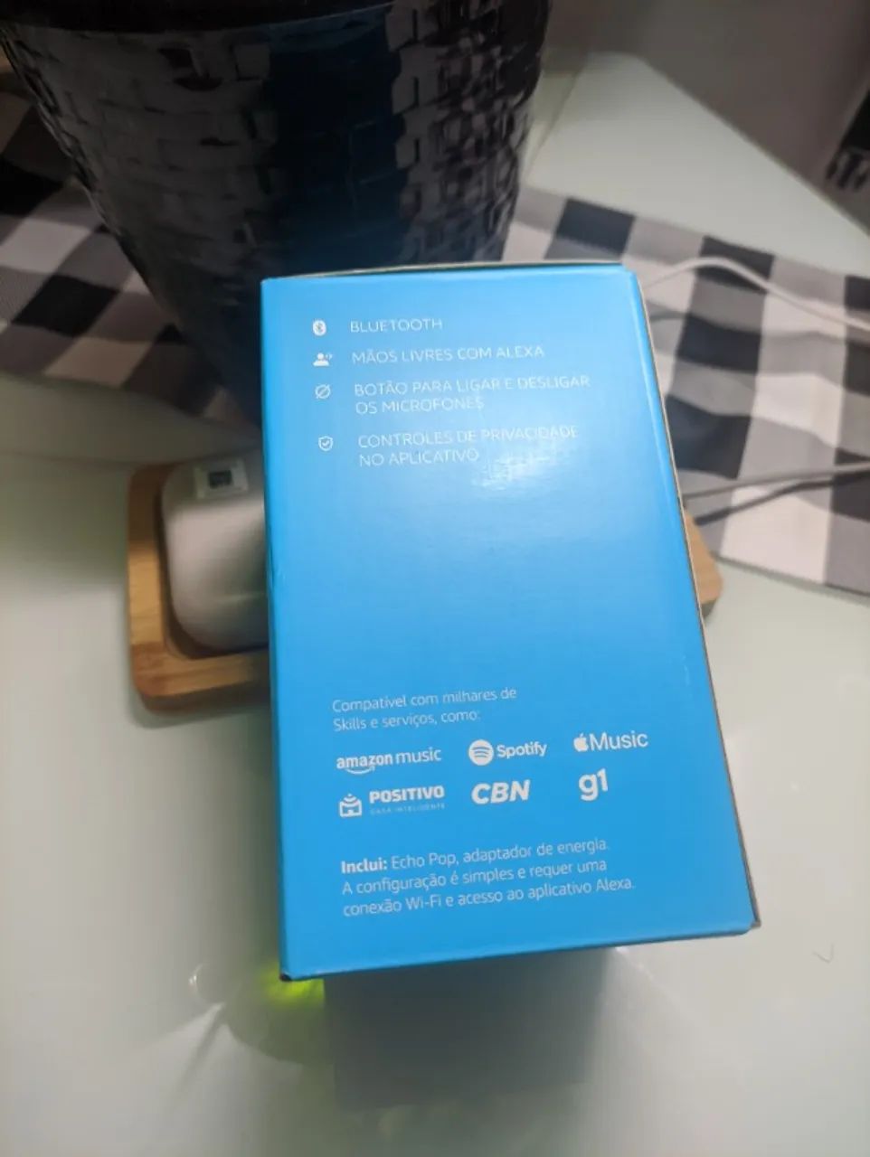 Alexa Echo pop nova Lacrada cor preta nota fiscal garantia amazon - Foto 6