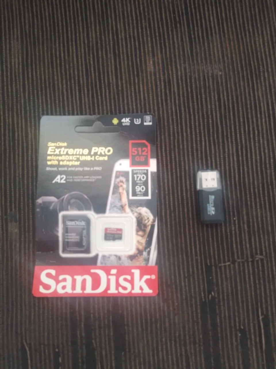 Cartão de memória sandisk 512gigas extrme pro