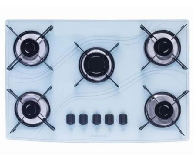 Fogão Cooktop Lines 5 Bocas Safanelli Branco Bivolt- FAZEMOS ENTREGA, NOVO! - Foto 3