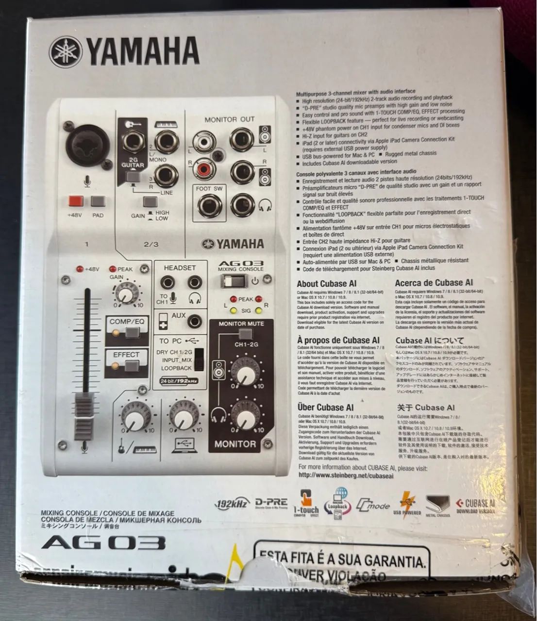 Interface de audio Yamaha AG03 como nova! - Foto 2