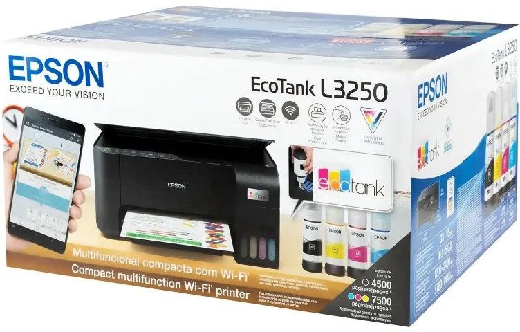 Impressora Multifuncional Epson Colorida L3250 Usb/Wifi - Foto 5