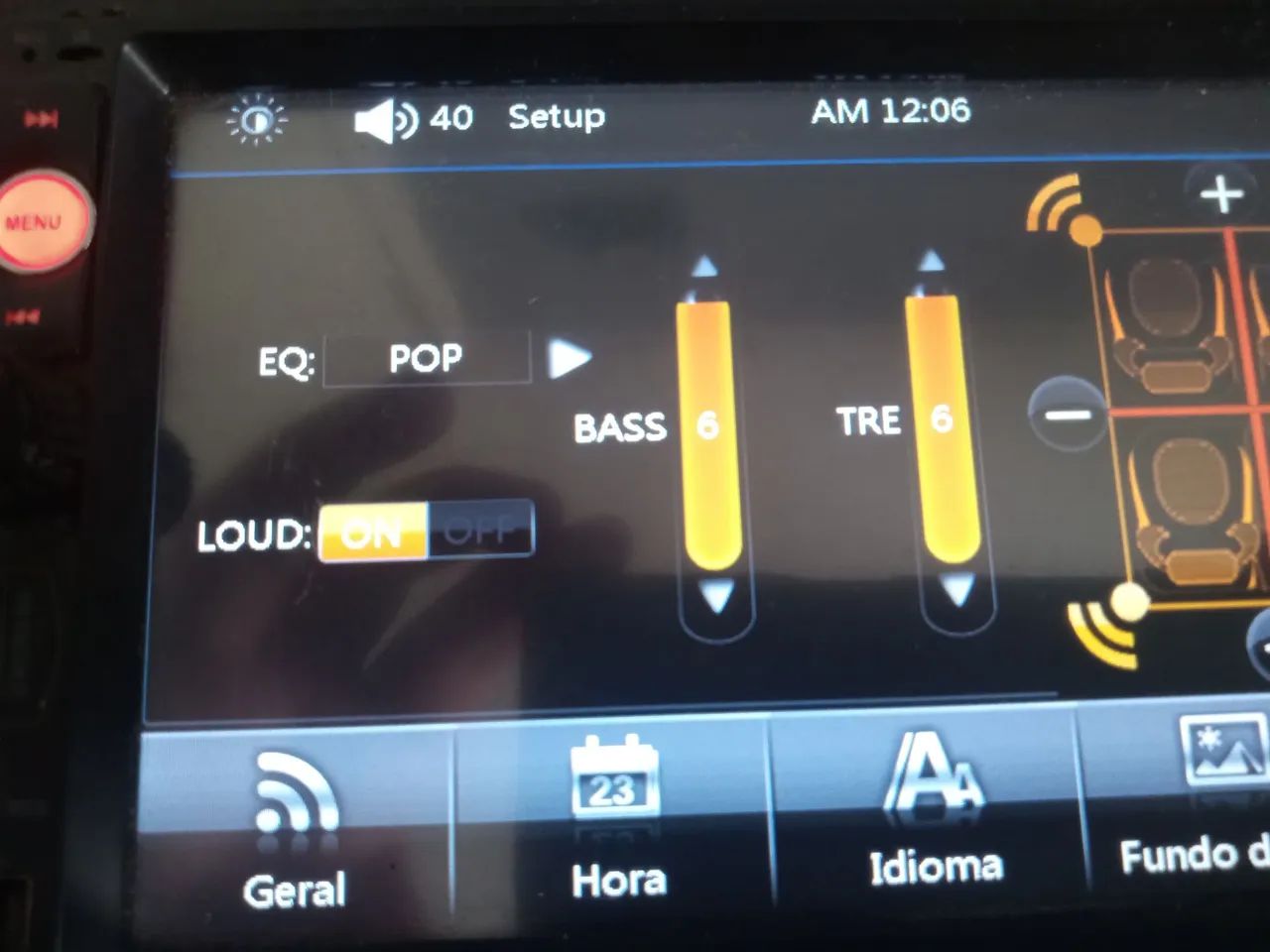 Som automotivo Philips com tela e bluetooth
