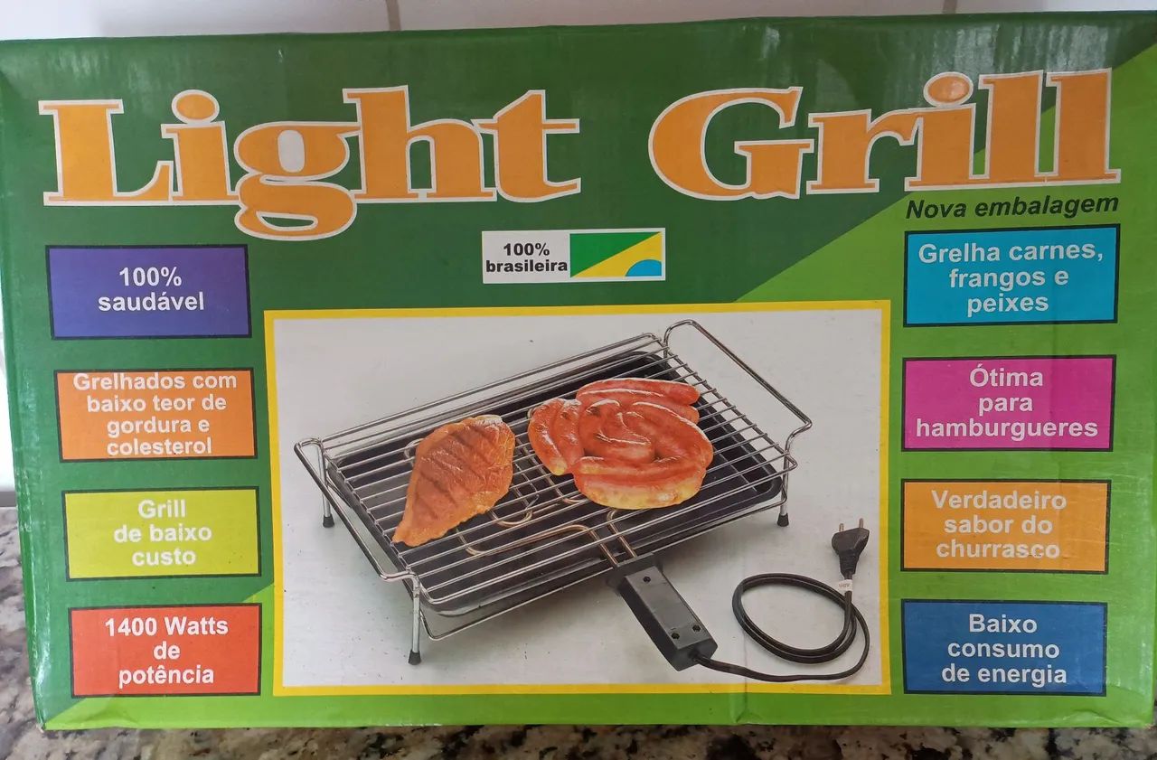 Churrasqueira Elétrica Light Grill - Grelha Carnes e Frangos
