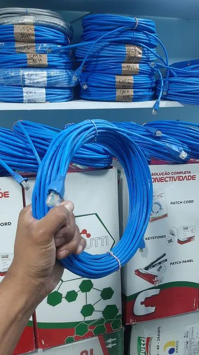 CABO DE REDE INTERNET CAT6 100% COBRE 5,10,15,20,25,30,40,50 METROS  - ENTREGA GRÁTIS  - Foto 4