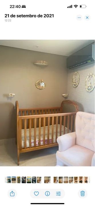 Berço Capitonê Tulipa Baby linha Luís XVII - Foto 2