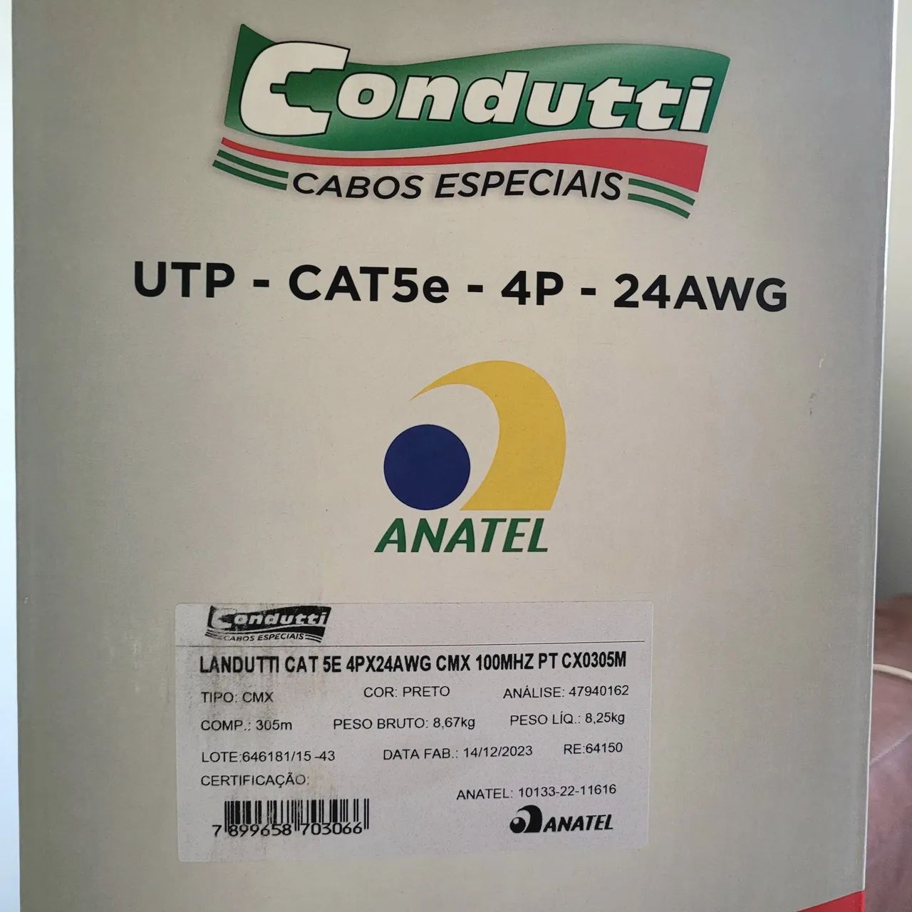 Cabo de rede Condutti CAT5e 100% Cobre64169991485570121