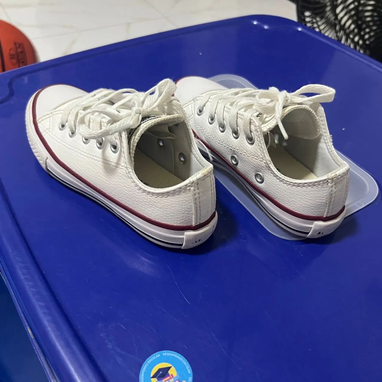 Tênis Converse Infantil Branco - Foto 4