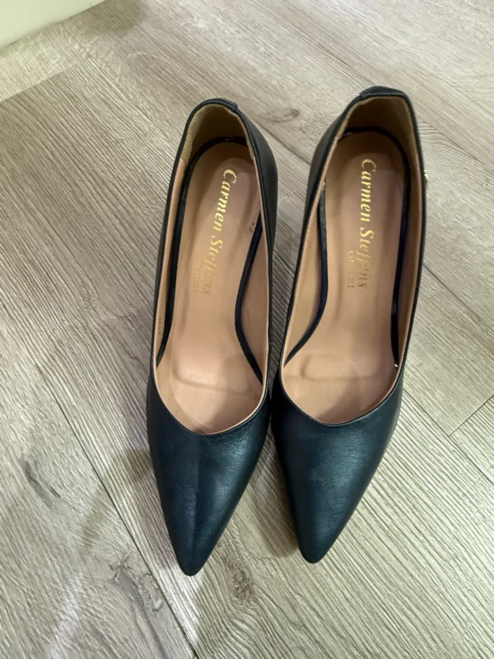 Sapatos Scarpin Carmen Steffens - Couro azul