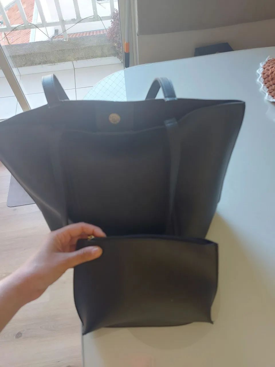 Bolsa Sacola Couro Sintético 