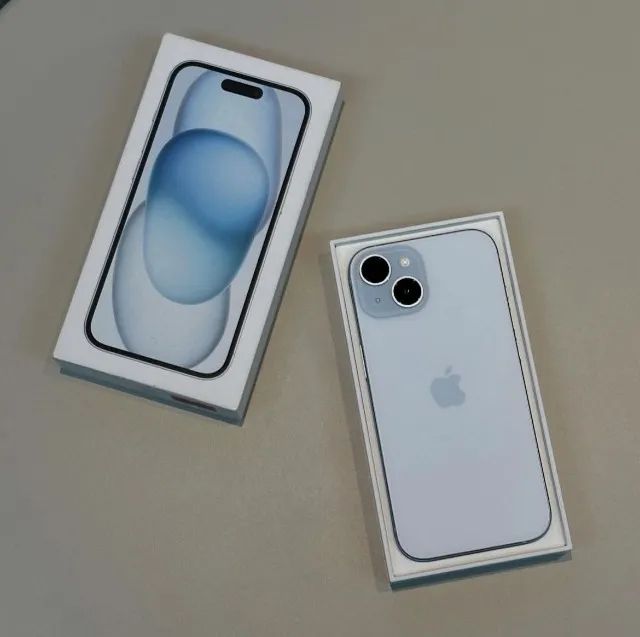 Iphone 15 Plus 128/GB Azul Tela Grande Bateria que Dura o Dia Todo