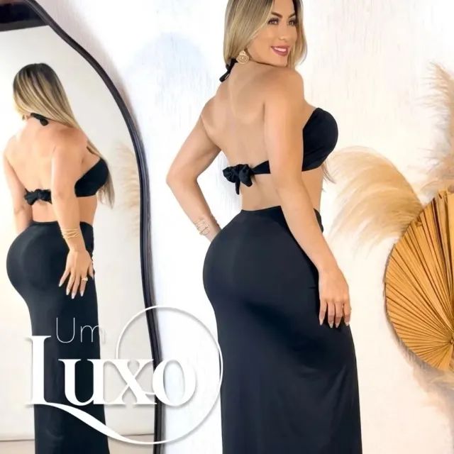Conjunto Biquíni saia longa com fenda  - Foto 2