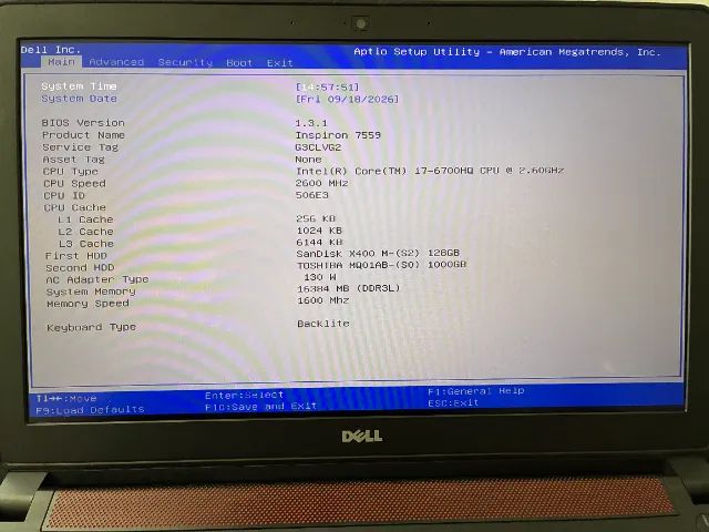 Notebook Dell Gamer, i7 6ª geração, 15,6 polegadas, 16 GB RAM, 128 GB SSD + 1000 GB - Foto 4