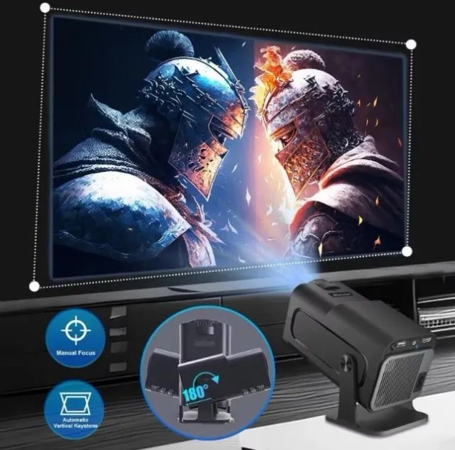 Projetor Portátil 4K Android 11 Recentemente Nativo 720P Lançamento - Foto 4