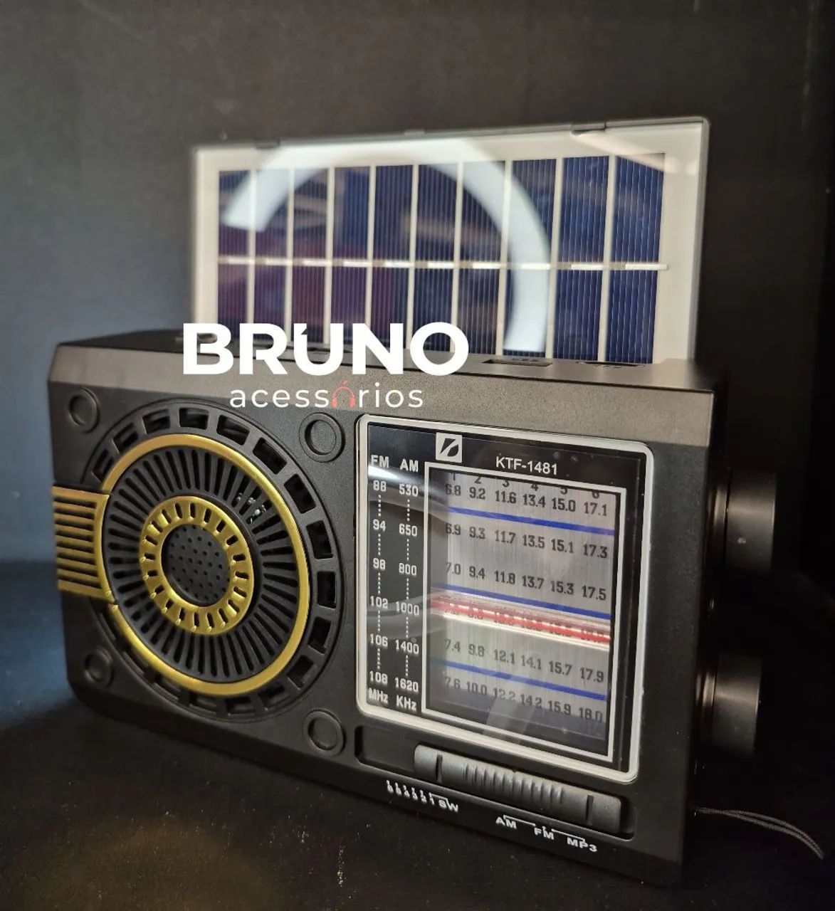 Rádio Solar com Bluetooth Lanterna  - Foto 3