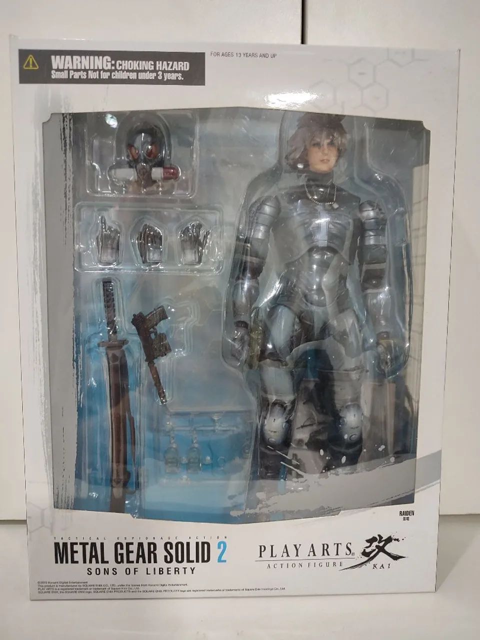 Play Arts Kai Raiden Metal Gear Solid 2 MGS2 Patriots Figura de Ação Original 