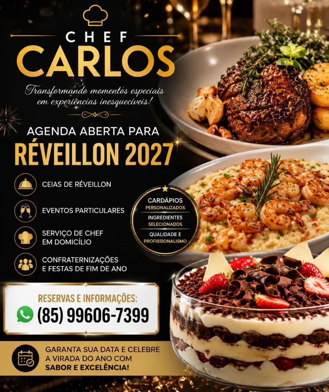 Sou cozinheiro chef para réveillon 2027