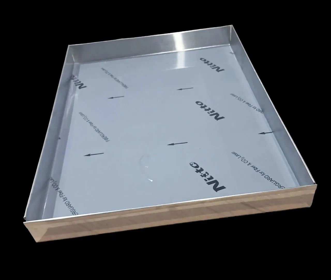 BANDEJA EXPOSITORA EM INOX, MEDINDO 50x40x0,4