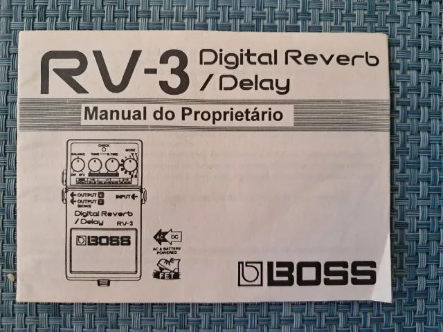Digital Reverb/Delay - RV-3 - Boss - Raridade - Instrumentos
