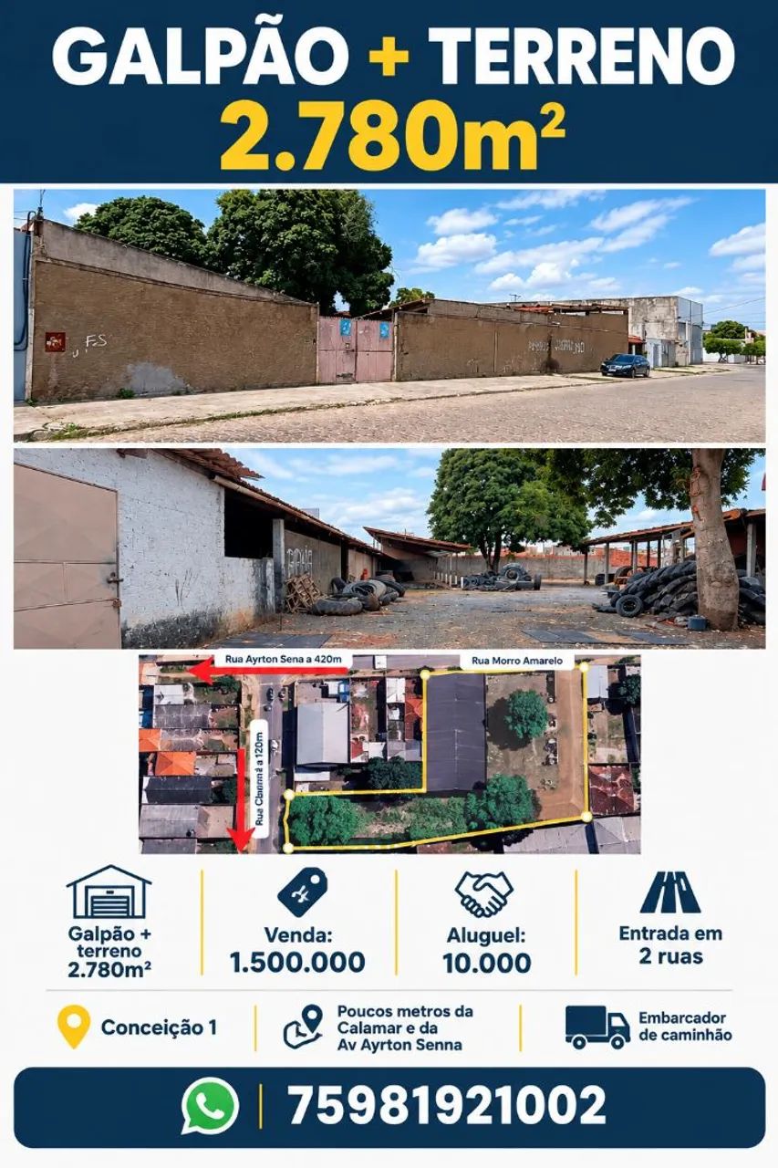 Área comercial para empreendimentos 