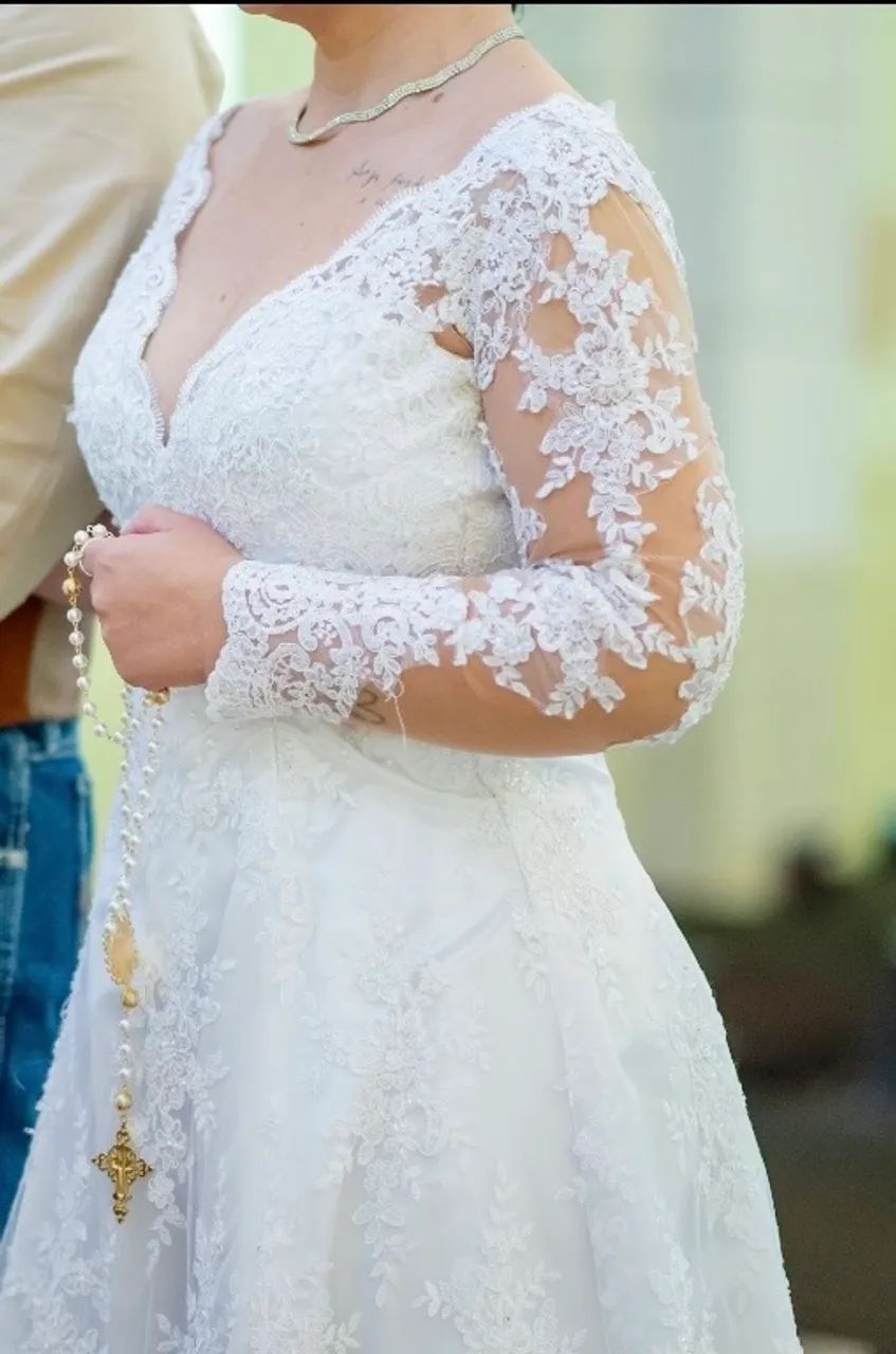 Vestido de Noiva Rendado - Foto 3