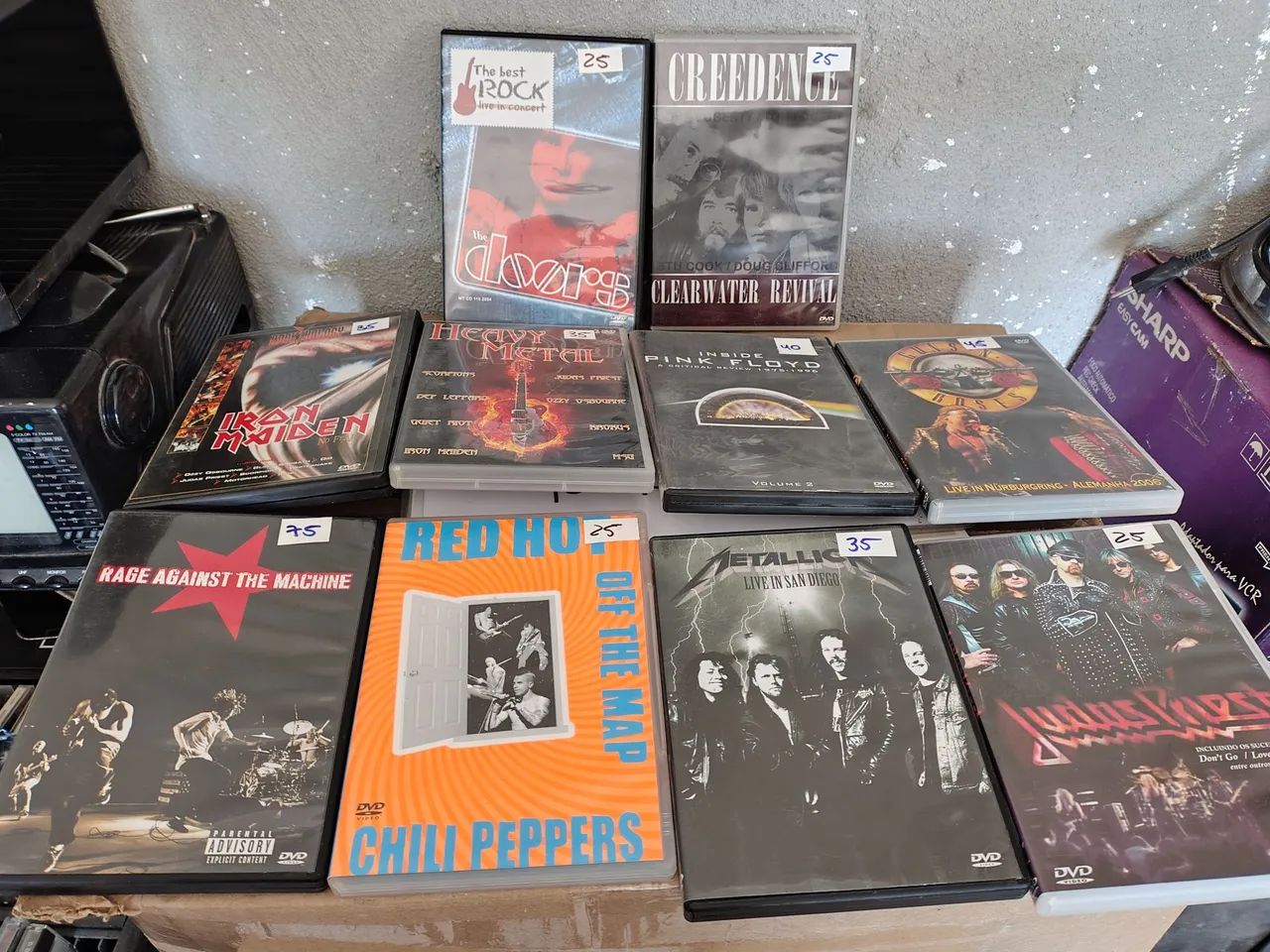 Lote de DVD de rock 