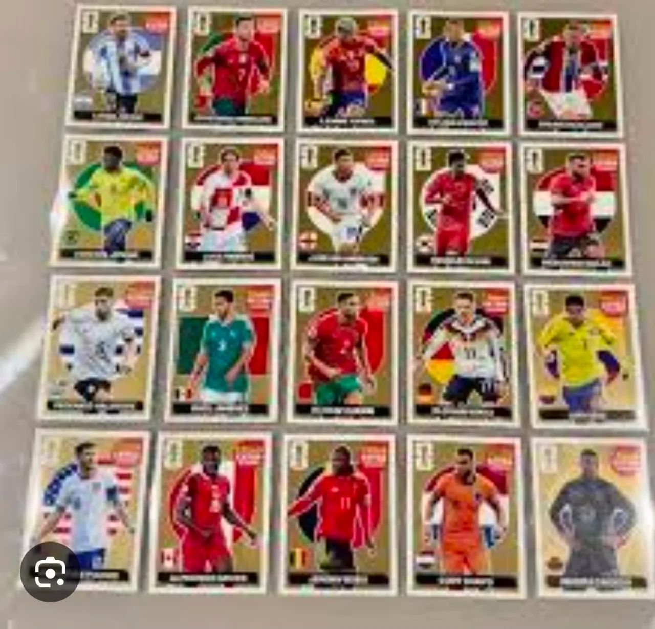 KIT 20 LEGENDS FIGURINHAS COPA 2026 OURO