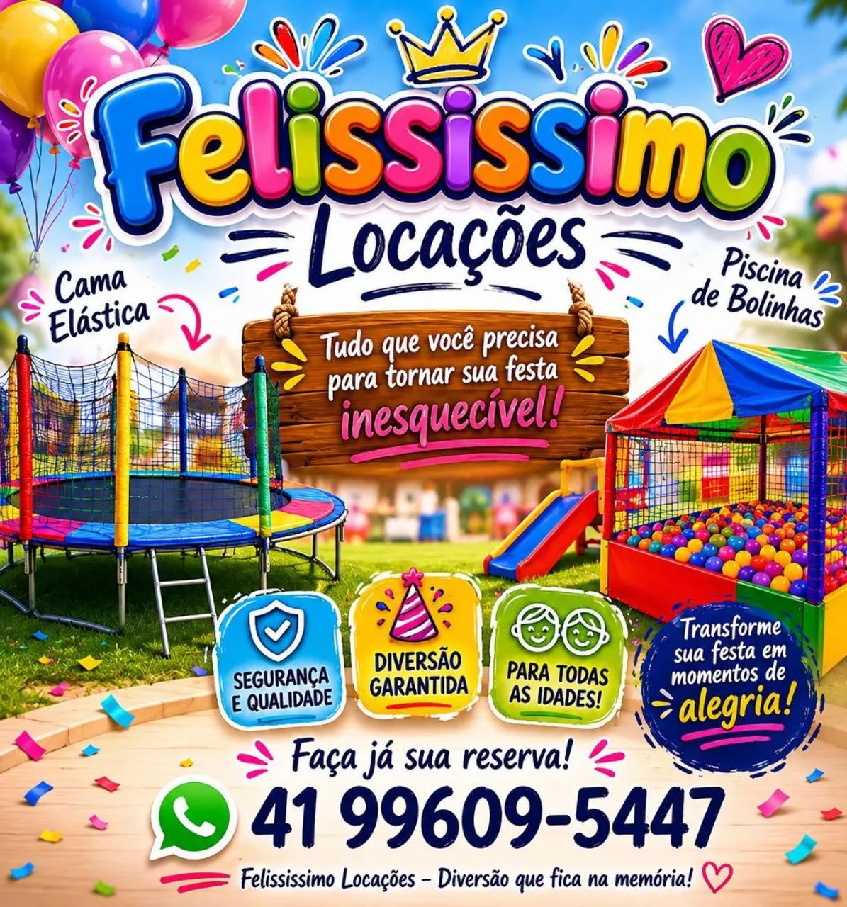 Locação de brinquedos 