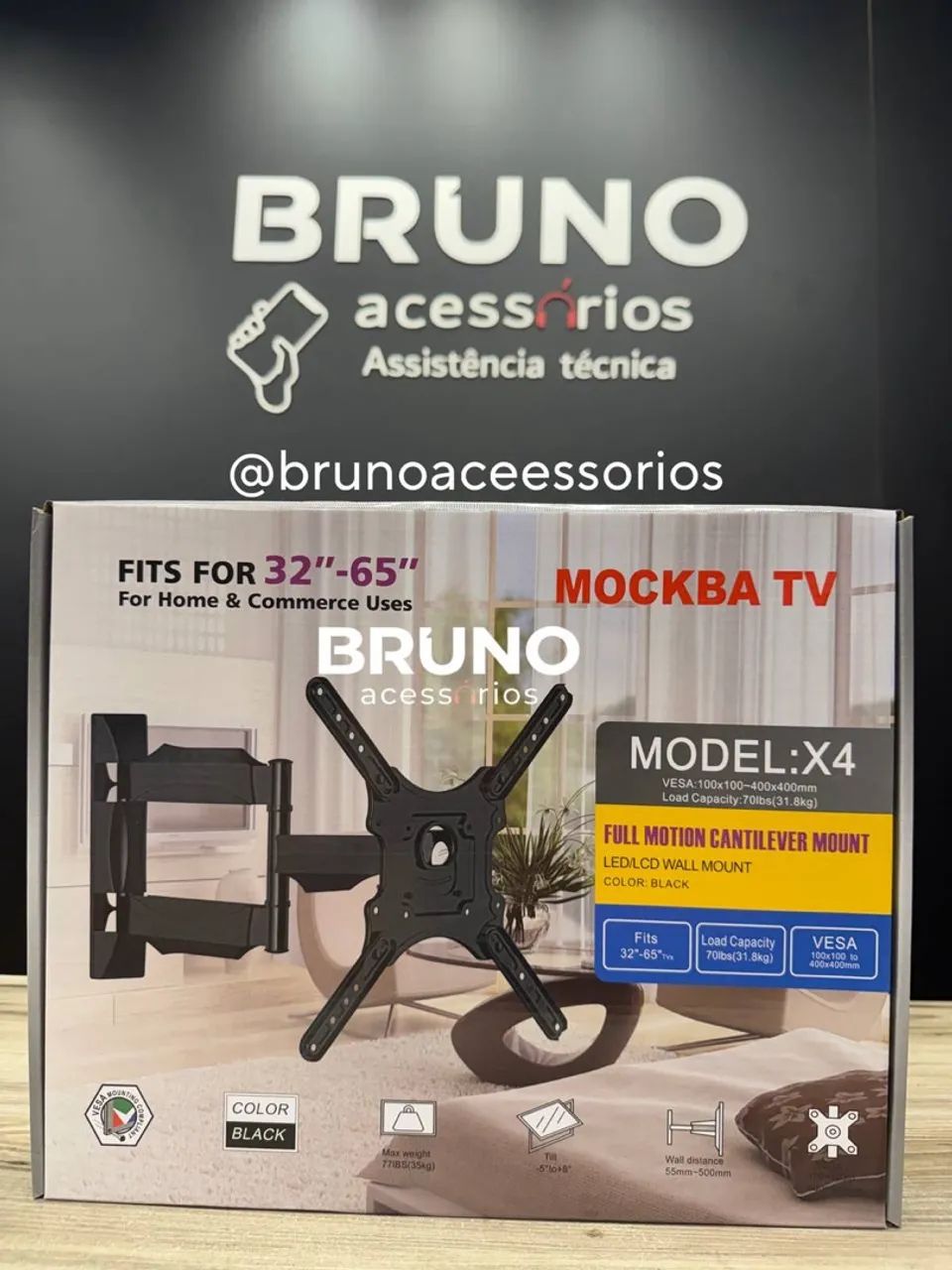 Suporte de Tv articulado até 65 polegadas 