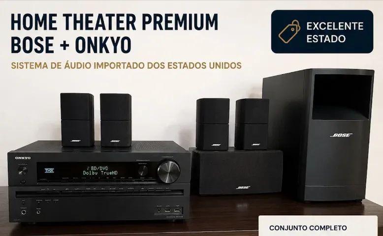 Home Theater 5.1 Bose Acoustimass + Receiver Onkyo TX-NR616