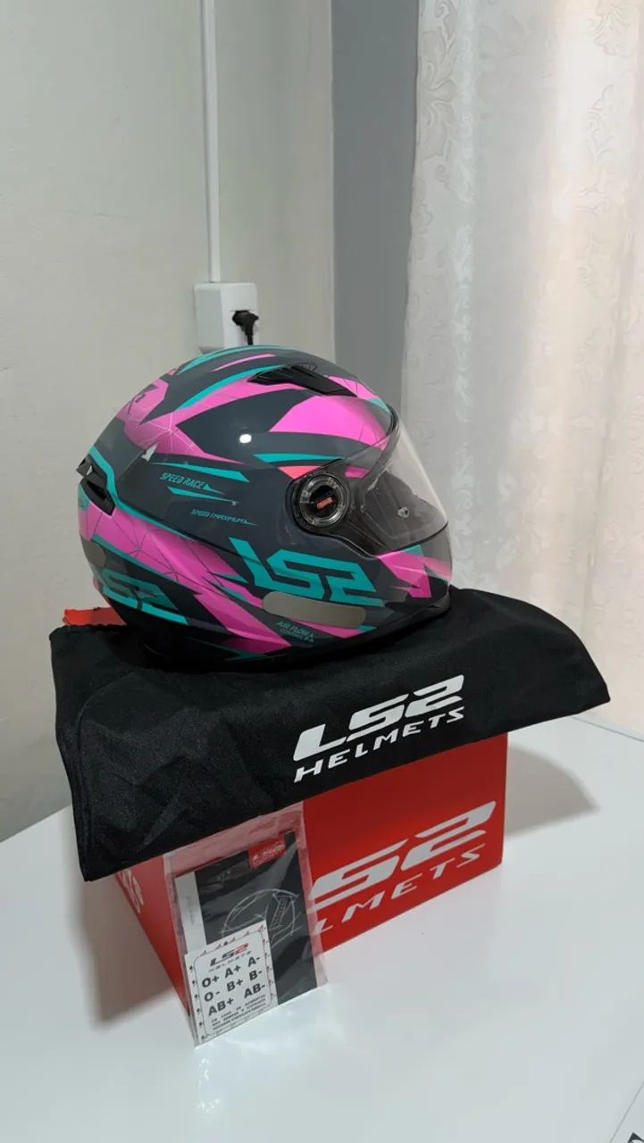 LS2 FF358 DRAZE CINZA E PINK TAM 58 - Foto 3