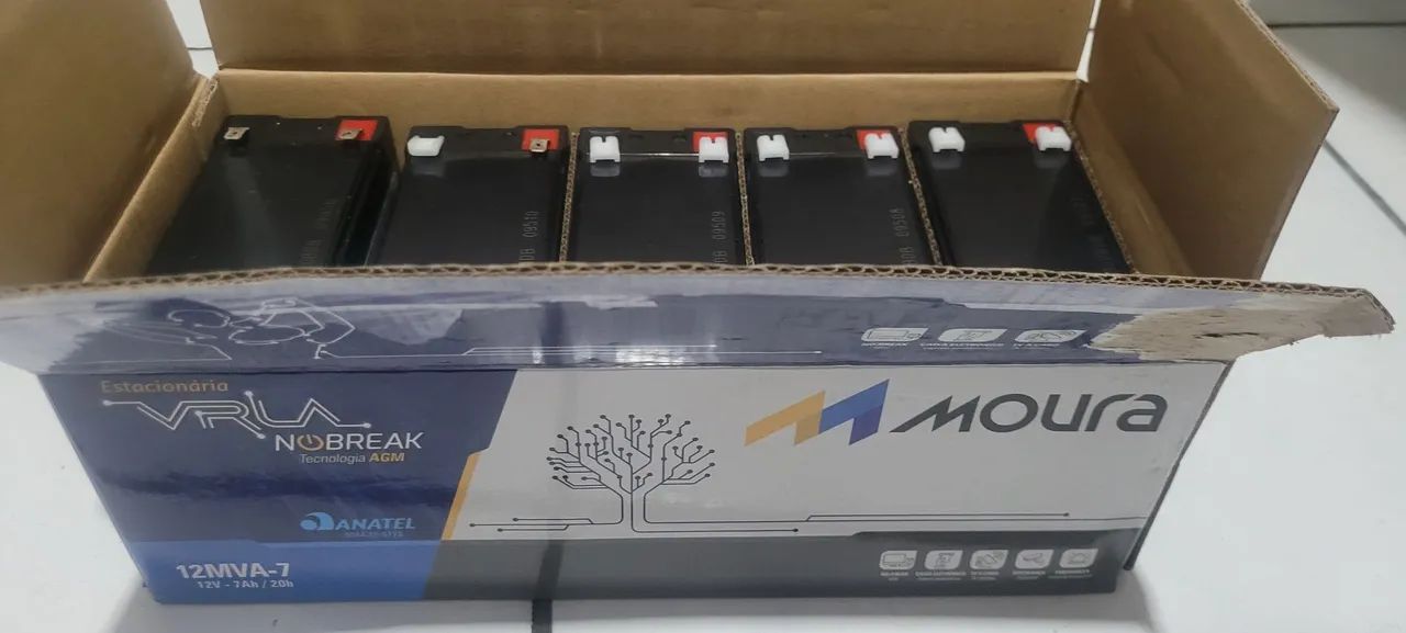 Bateria estacionária moura 12v kit com 5 - Foto 2