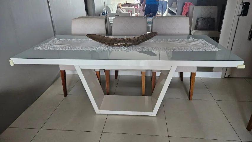 Mesa de jantar em laca de 6 lugares  - Foto 2
