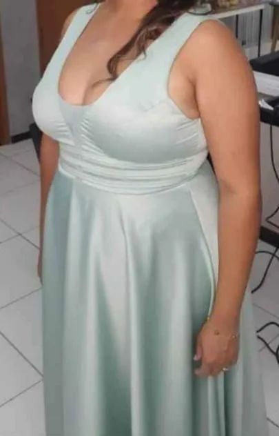 Vestido de Festa Verde Oliva Elegante | Lindo e Sofisticado