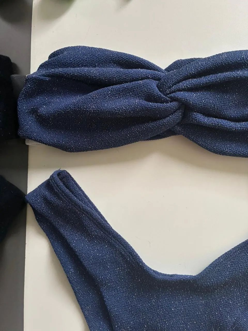 Biquíni lurex azul marinho - Foto 2