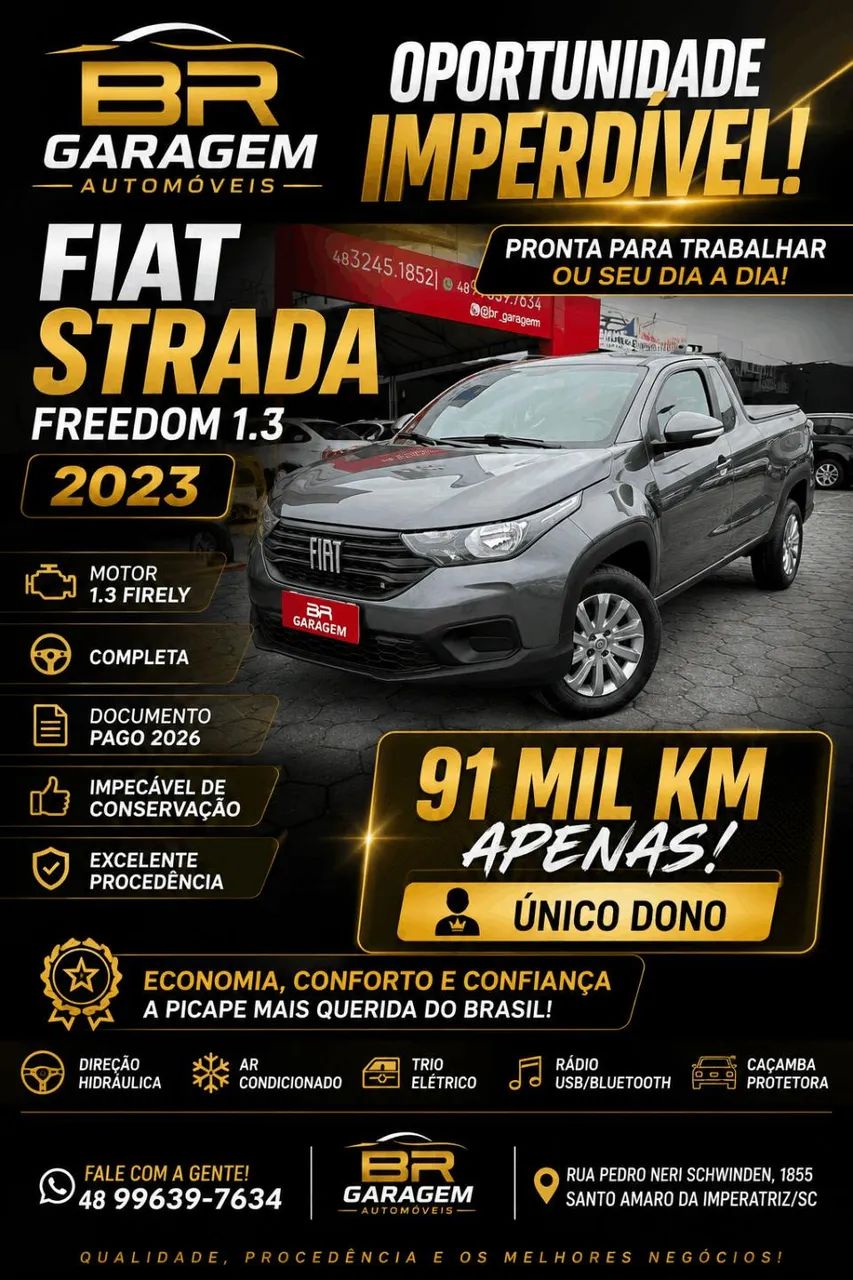 Fiat Strada Freedom 1.4 Flex 8V CS 2023 - Foto 2