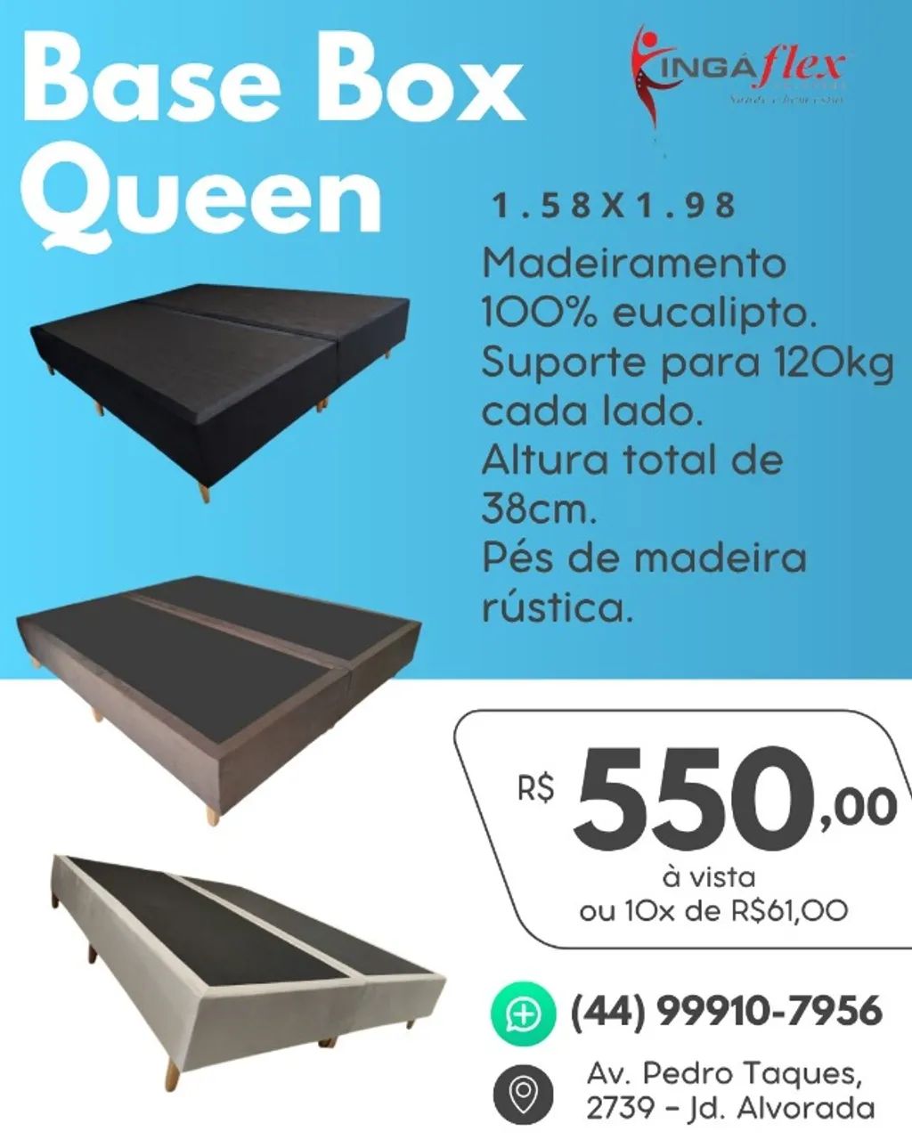 PROMOÇÃO - BASE BOX MEDIDA QUEEN!!