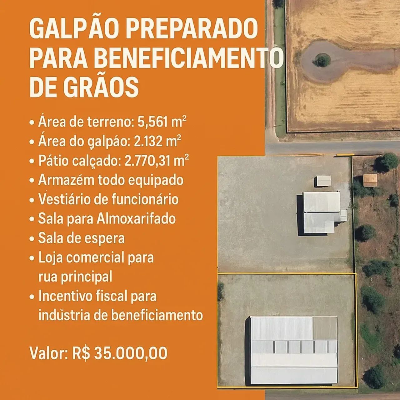 Galpão Para Alugar - Ideal Para Industria de Beneficiamento de Grãos - Foto 2