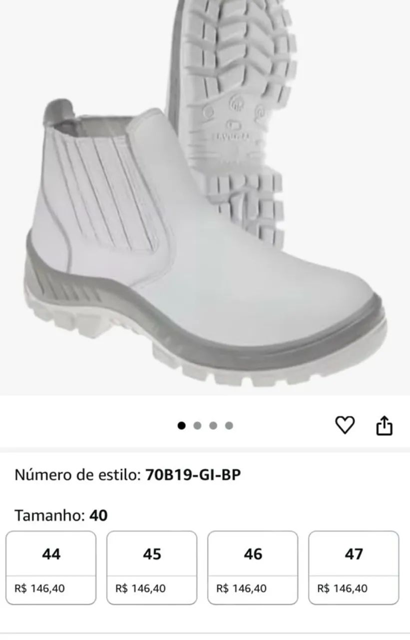 Bota botina branca  - Foto 2