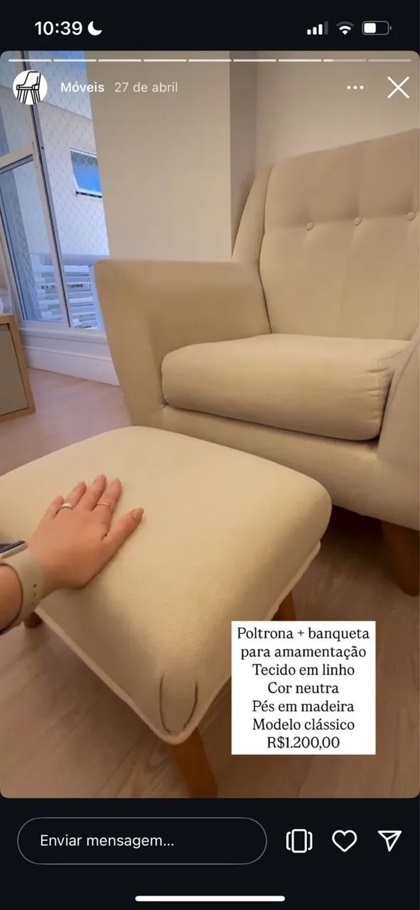 Poltrona de amamentação premium + Banqueta - Foto 5